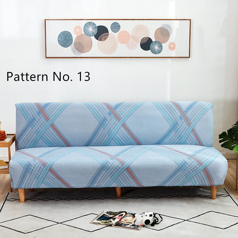 Housses de canapé extensible sans bras Futon (16 modèles différents au choix)