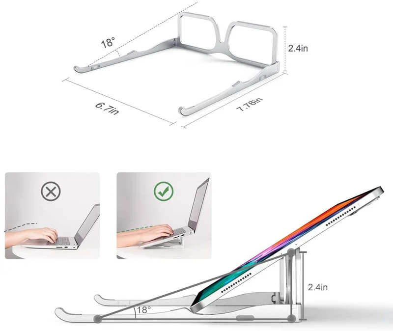 Lunettes Cadre Forme Ordinateur Portable Support De Refroidissement