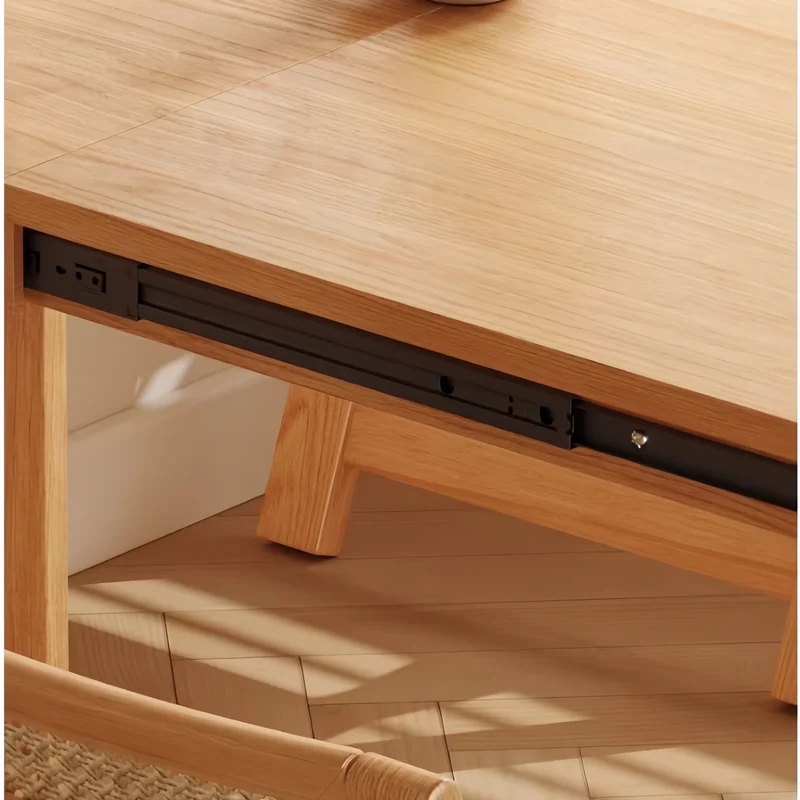 Table à manger multifonctionnelle pliante en bois massif pour petits appartements