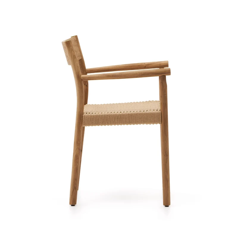 Yalia chair in solid oak with natural finish and rope seat FSC 100%