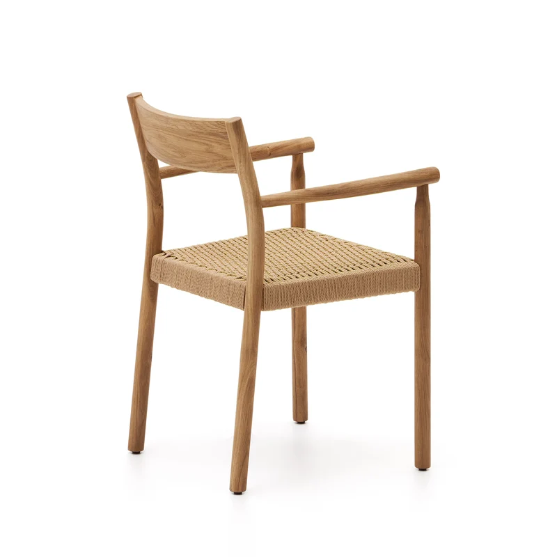 Yalia chair in solid oak with natural finish and rope seat FSC 100%