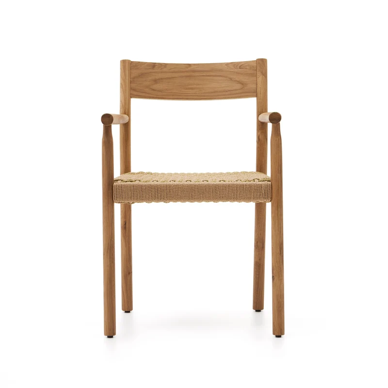 Yalia chair in solid oak with natural finish and rope seat FSC 100%