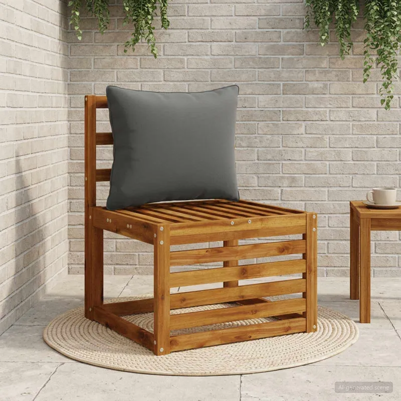 Back Cushion PUTTEN 100% Polyester Anthracite 50 x 40 x 15 cm