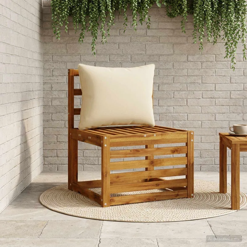 Back Cushion PUTTEN 100% Polyester Beige 50 x 40 x 15 cm