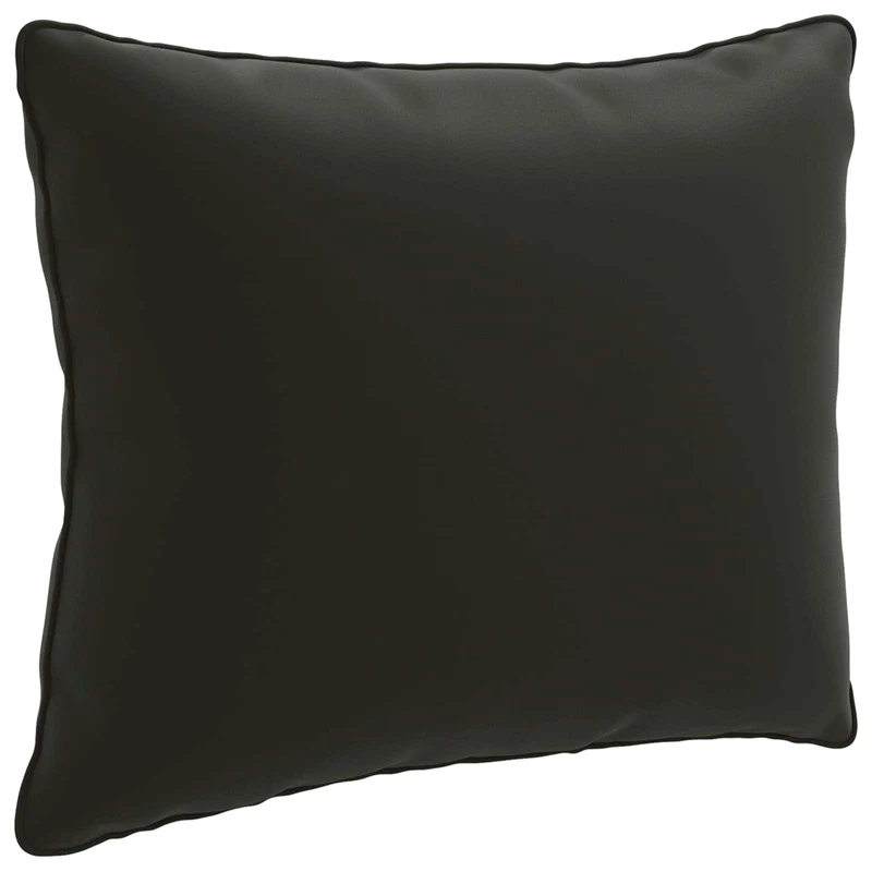 Back Cushion PUTTEN 100% Polyester Black 50 x 40 x 15 cm