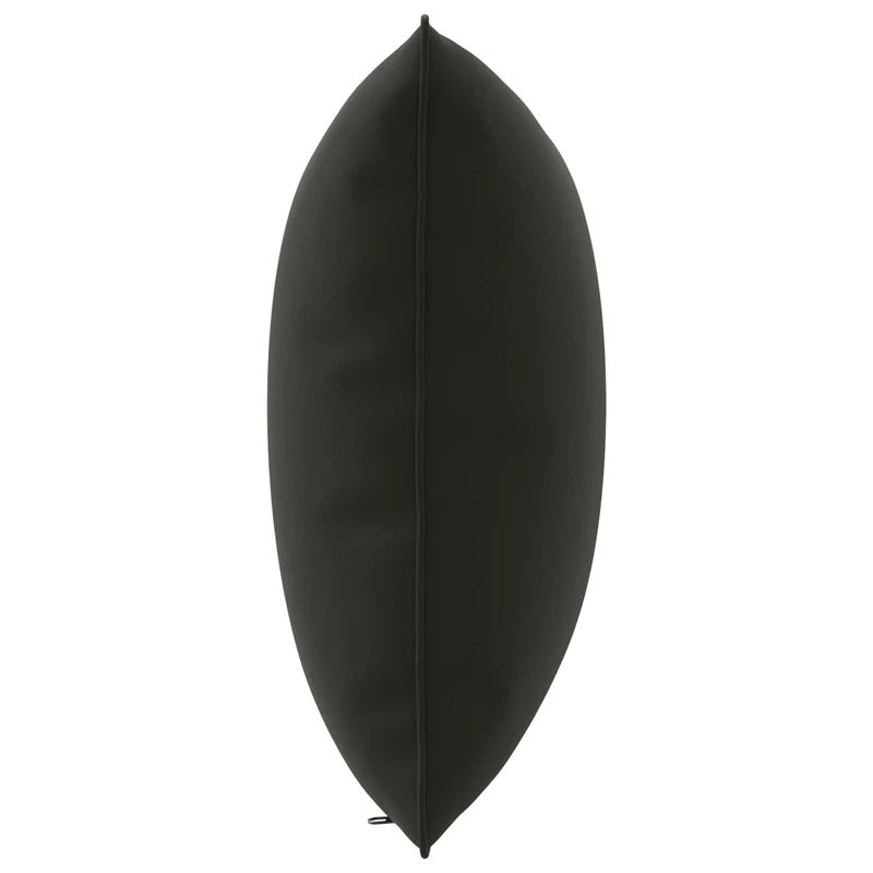Back Cushion PUTTEN 100% Polyester Black 50 x 40 x 15 cm