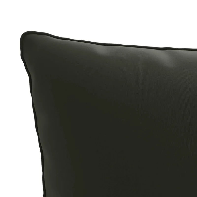 Back Cushion PUTTEN 100% Polyester Black 50 x 40 x 15 cm