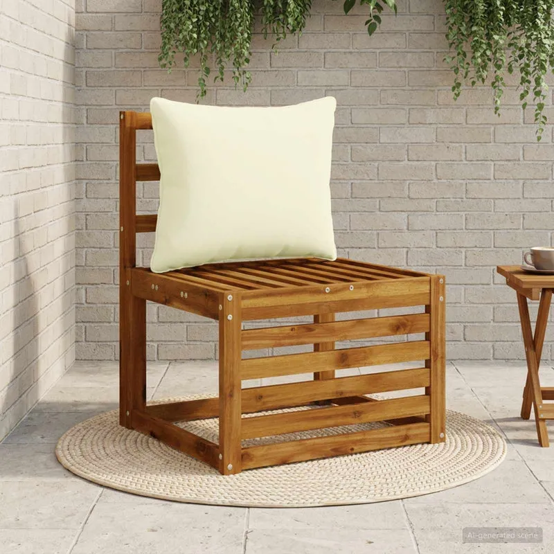 Back Cushion PUTTEN 100% Polyester Cream 50 x 40 x 15 cm