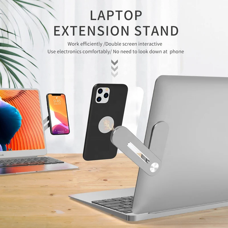 Support d'extension magnétique en aluminium pour ordinateur portable