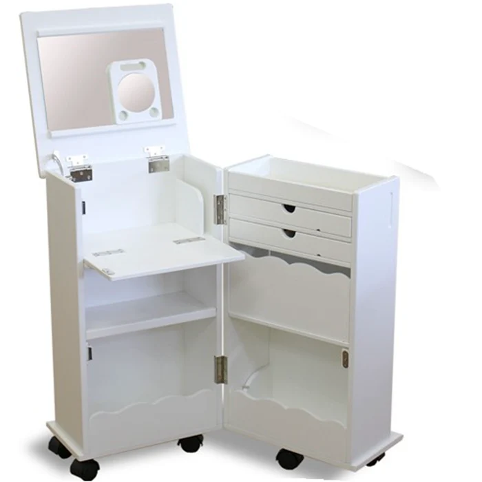 Coiffeuse avec grand espace de rangement