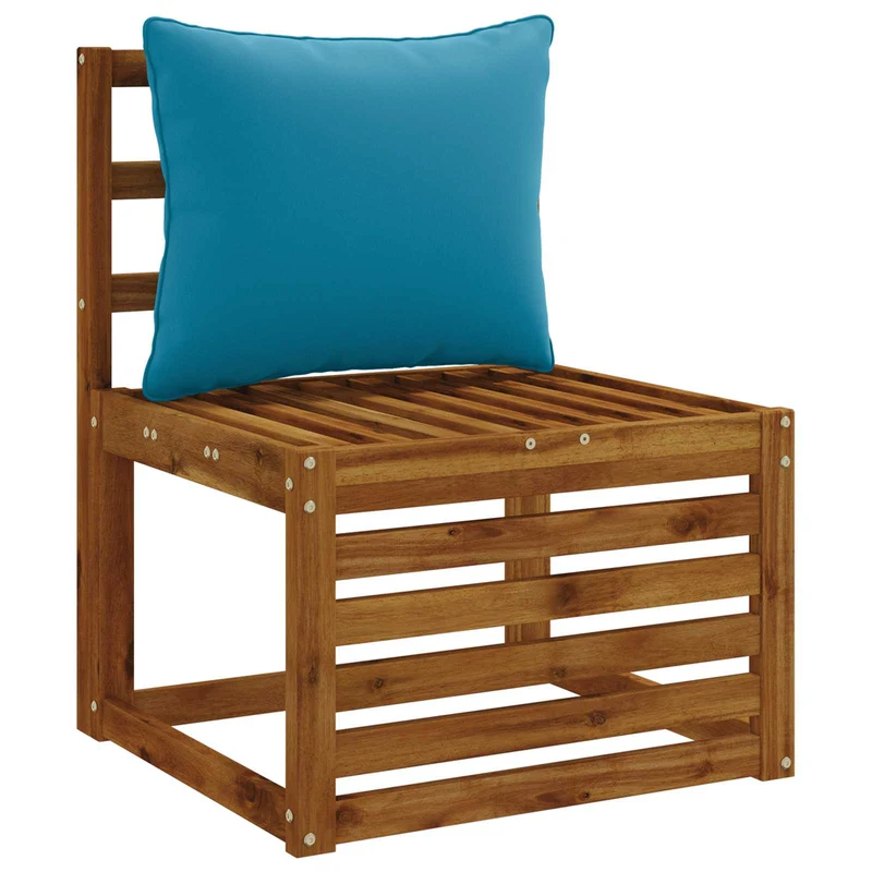 Back Cushion PUTTEN 100% Polyester Light Blue 50 x 40 x 15 cm