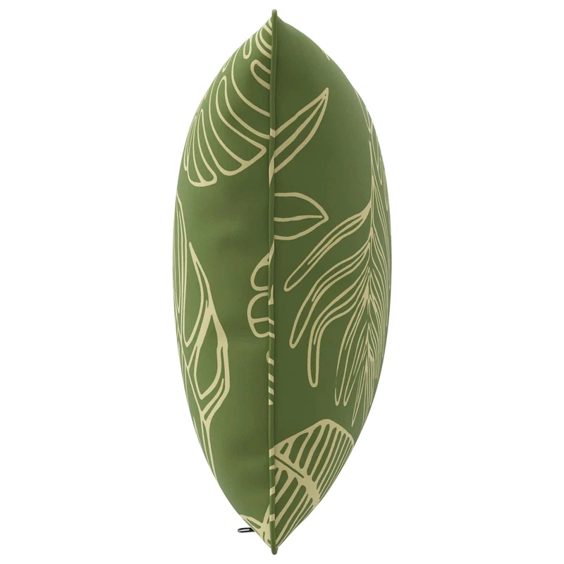 Back Cushion PUTTEN 100% Polyester Leaf Design 50 x 40 x 15 cm