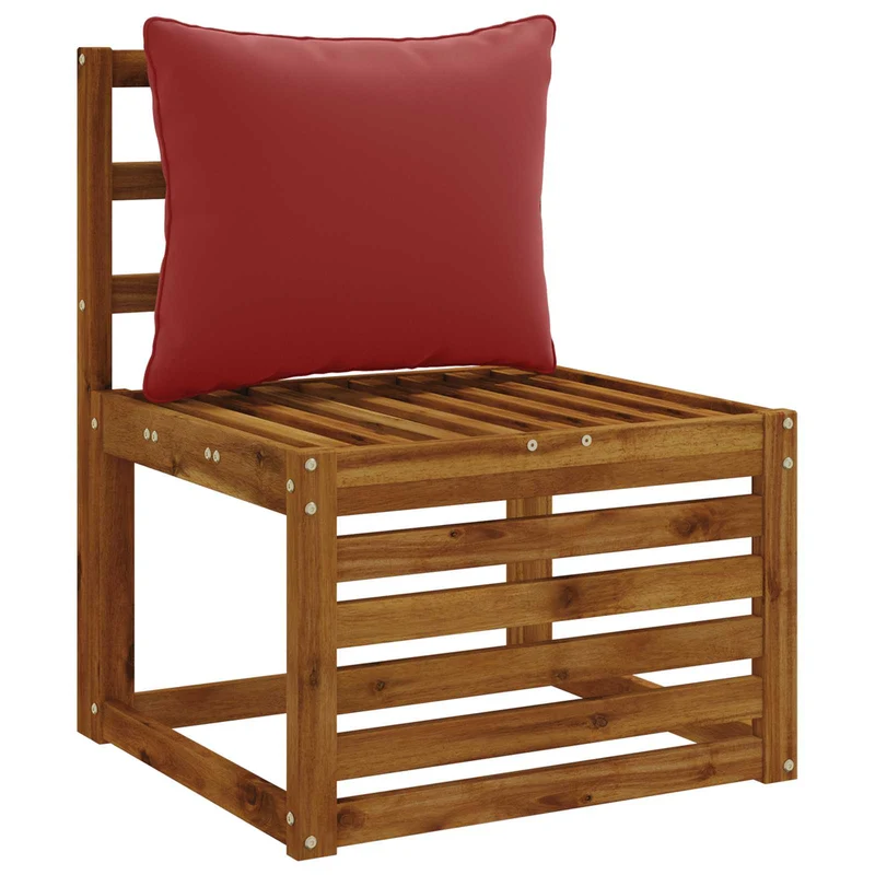 Back Cushion PUTTEN 100% Polyester Wine Red 50 x 40 x 15 cm