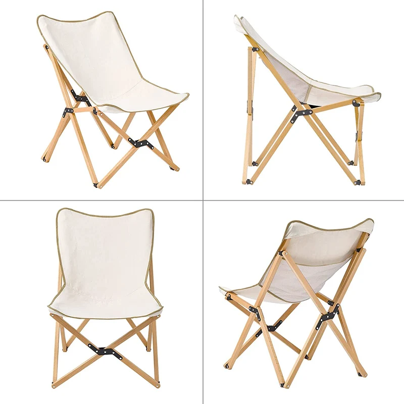 Chaise papillon en bois pliante d'extérieur