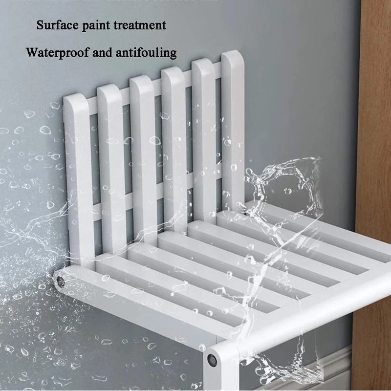 Tabouret en bois pliant ultra-mince pour charge lourde pour salle de bain d'entrée