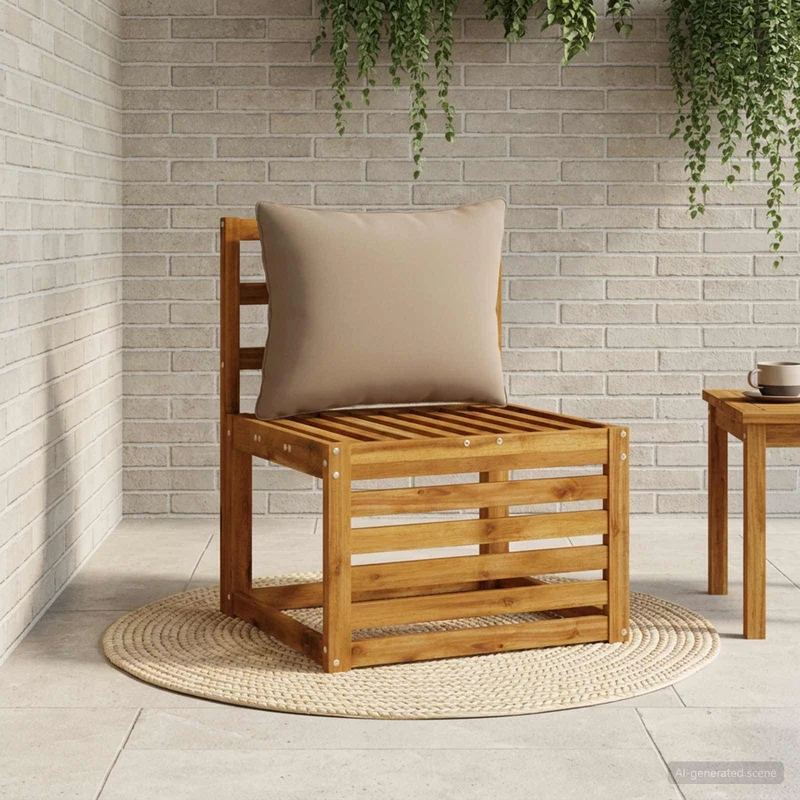 Back Cushion PUTTEN 100% Polyester Taupe 60 x 40 x 15 cm