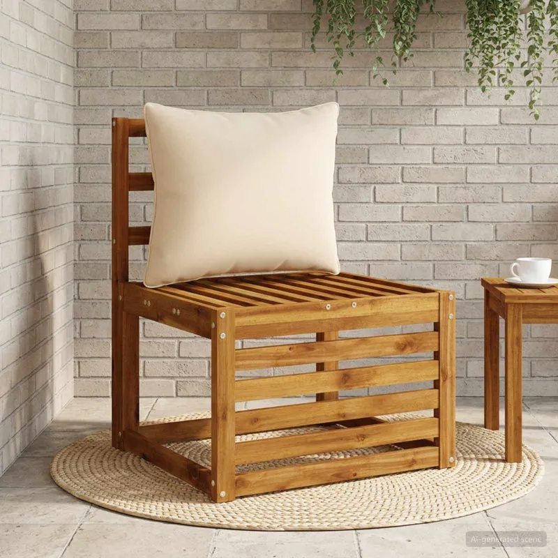 Back Cushion PUTTEN 100% Polyester Cream 60 x 40 x 15 cm