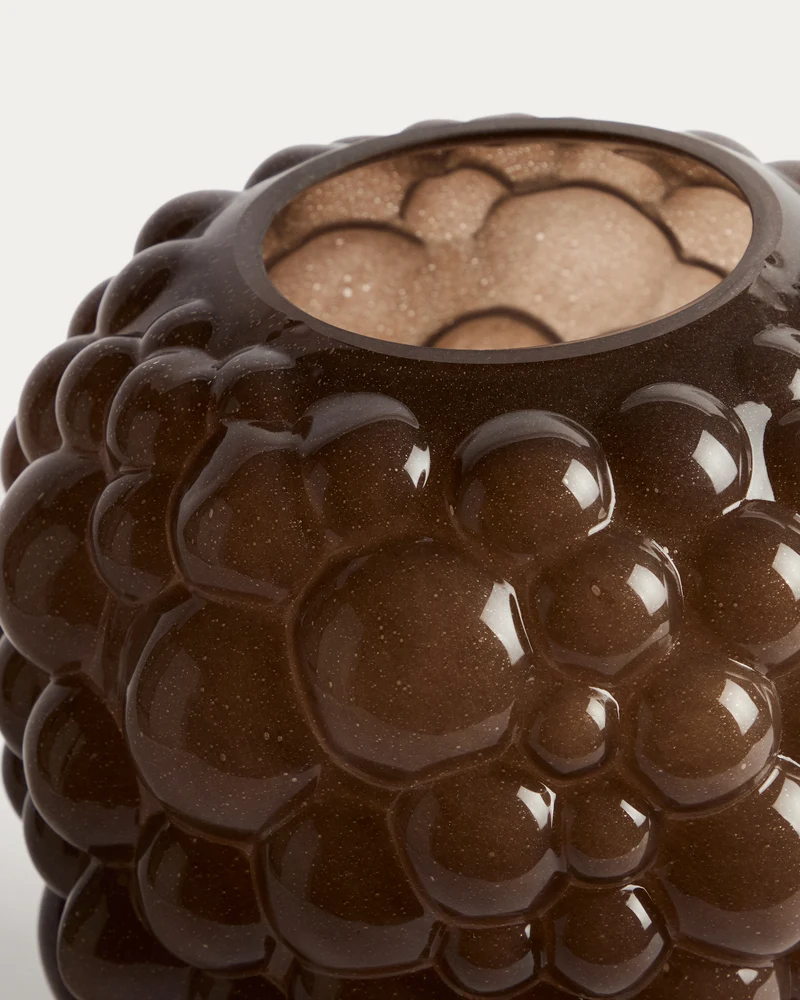 Mure brown glass vase 30cm