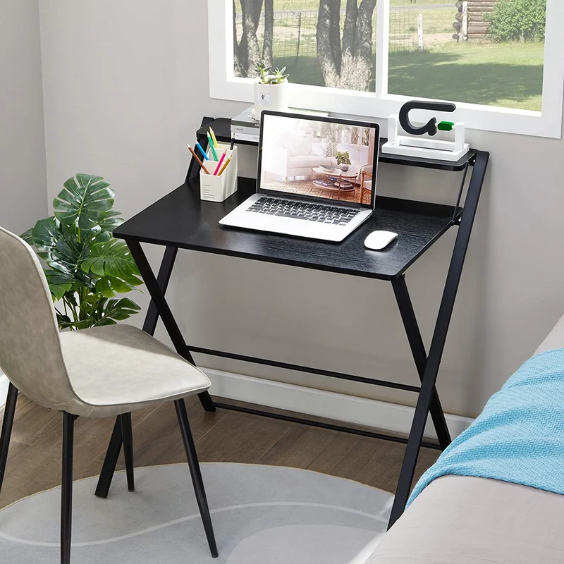 Table d'étude pliante pour ordinateur portable sans assemblage nécessaire