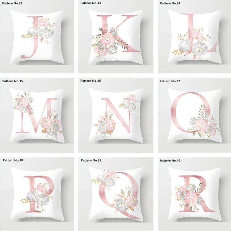 Housse de coussin taie d'oreiller 18 x 18 pouces 45 x 45 cm (motif n°23 ~ 49)