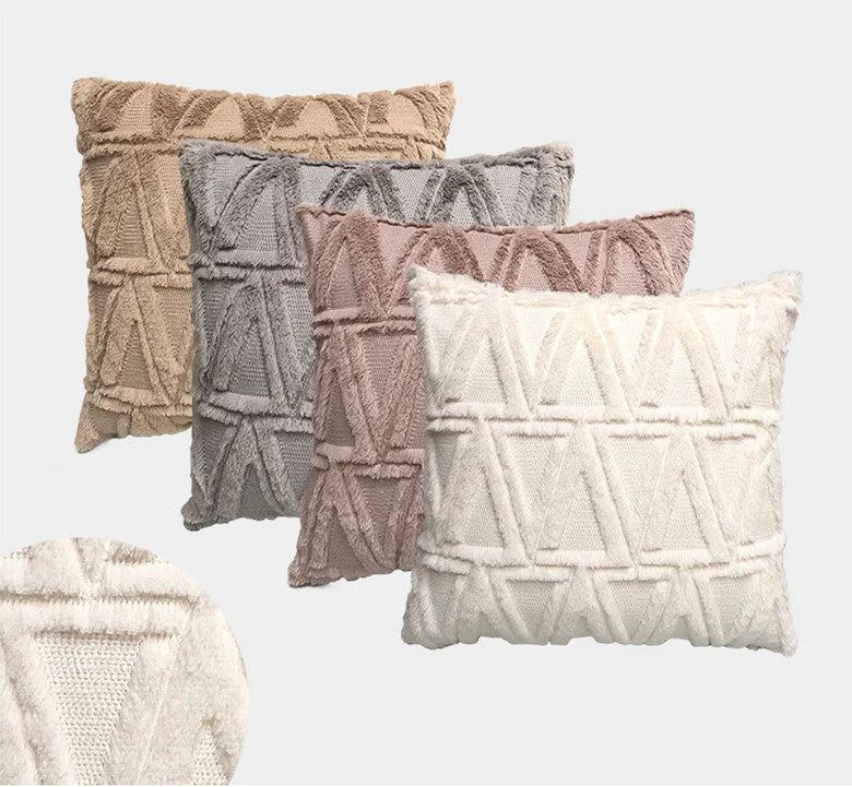 Housses de coussin de luxe en laine douce et douce 18 x 18 pouces 45 x 45 cm (motif n ° 68 ~ 91)