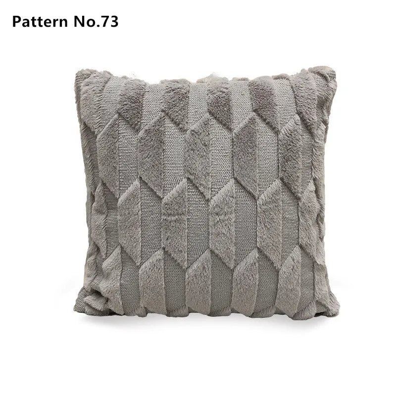 Housses de coussin de luxe en laine douce et douce 18 x 18 pouces 45 x 45 cm (motif n ° 68 ~ 91)