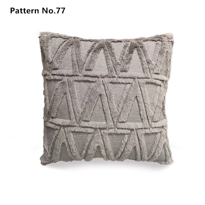 Housses de coussin de luxe en laine douce et douce 18 x 18 pouces 45 x 45 cm (motif n ° 68 ~ 91)