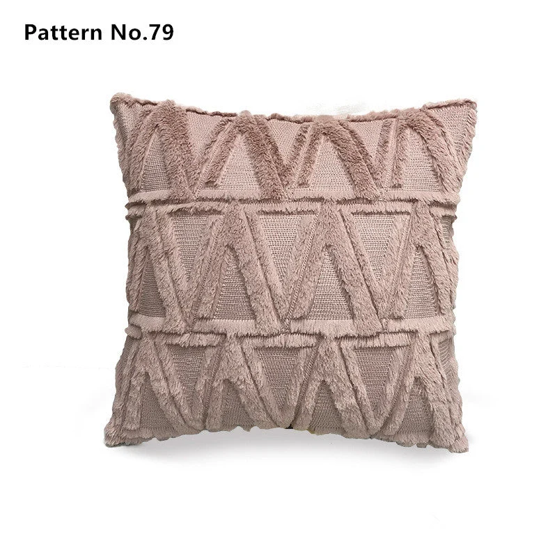 Housses de coussin de luxe en laine douce et douce 18 x 18 pouces 45 x 45 cm (motif n ° 68 ~ 91)