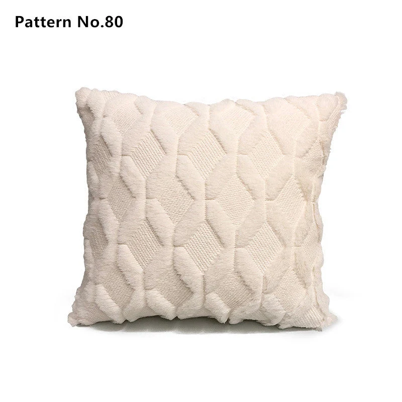 Housses de coussin de luxe en laine douce et douce 18 x 18 pouces 45 x 45 cm (motif n ° 68 ~ 91)