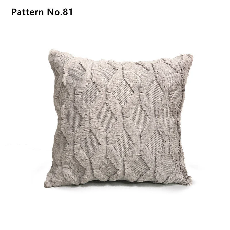 Housses de coussin de luxe en laine douce et douce 18 x 18 pouces 45 x 45 cm (motif n ° 68 ~ 91)