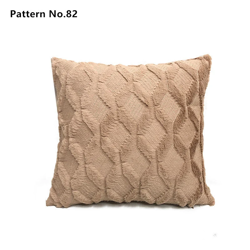 Housses de coussin de luxe en laine douce et douce 18 x 18 pouces 45 x 45 cm (motif n ° 68 ~ 91)