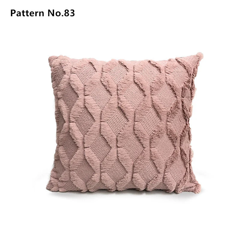 Housses de coussin de luxe en laine douce et douce 18 x 18 pouces 45 x 45 cm (motif n ° 68 ~ 91)