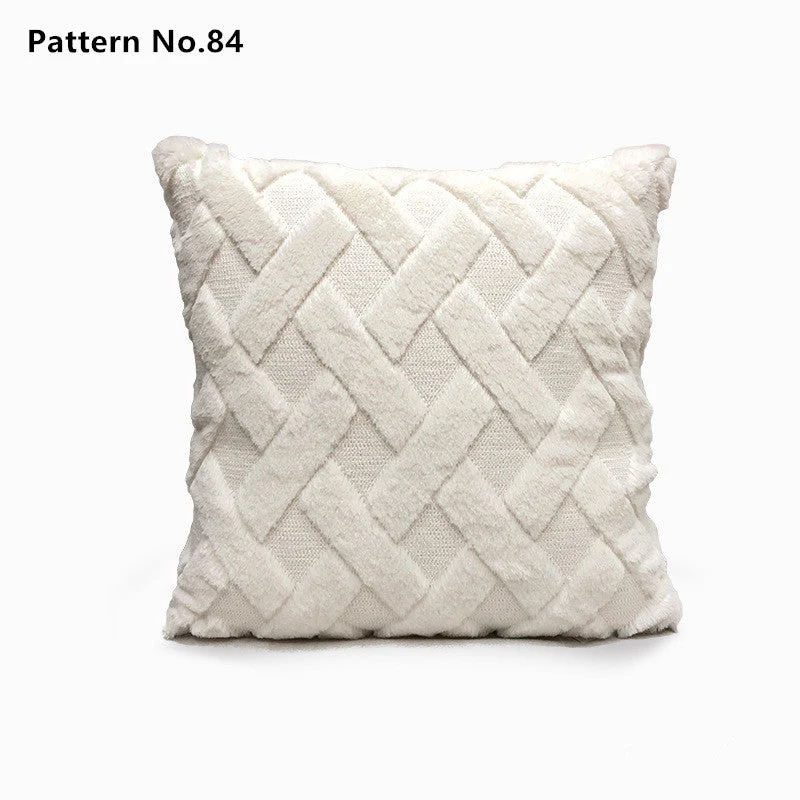 Housses de coussin de luxe en laine douce et douce 18 x 18 pouces 45 x 45 cm (motif n ° 68 ~ 91)