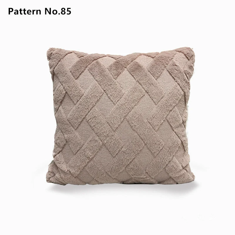 Housses de coussin de luxe en laine douce et douce 18 x 18 pouces 45 x 45 cm (motif n ° 68 ~ 91)