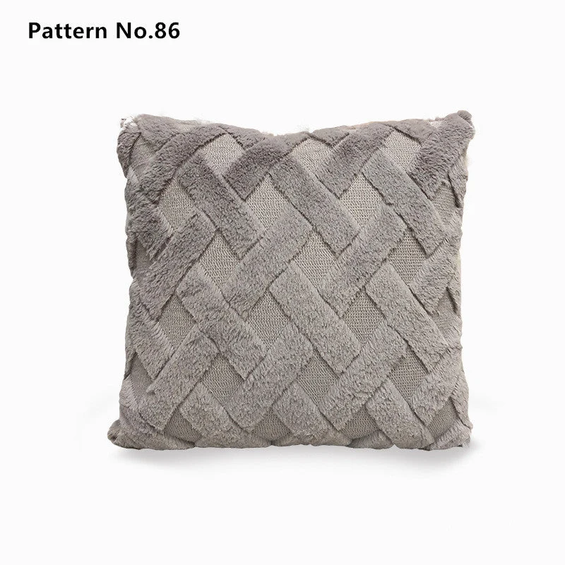 Housses de coussin de luxe en laine douce et douce 18 x 18 pouces 45 x 45 cm (motif n ° 68 ~ 91)