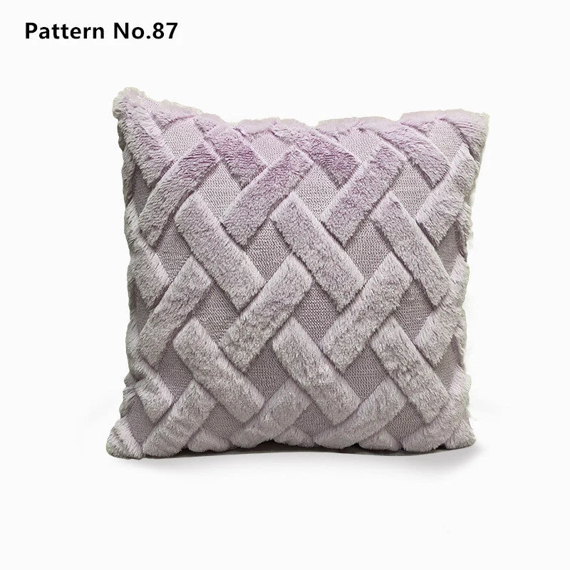 Housses de coussin de luxe en laine douce et douce 18 x 18 pouces 45 x 45 cm (motif n ° 68 ~ 91)