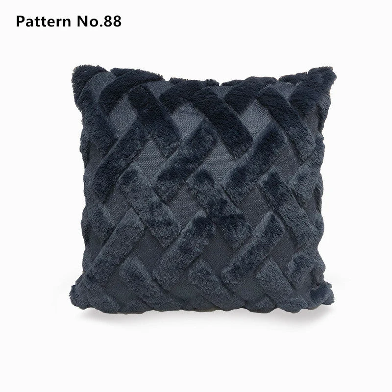 Housses de coussin de luxe en laine douce et douce 18 x 18 pouces 45 x 45 cm (motif n ° 68 ~ 91)