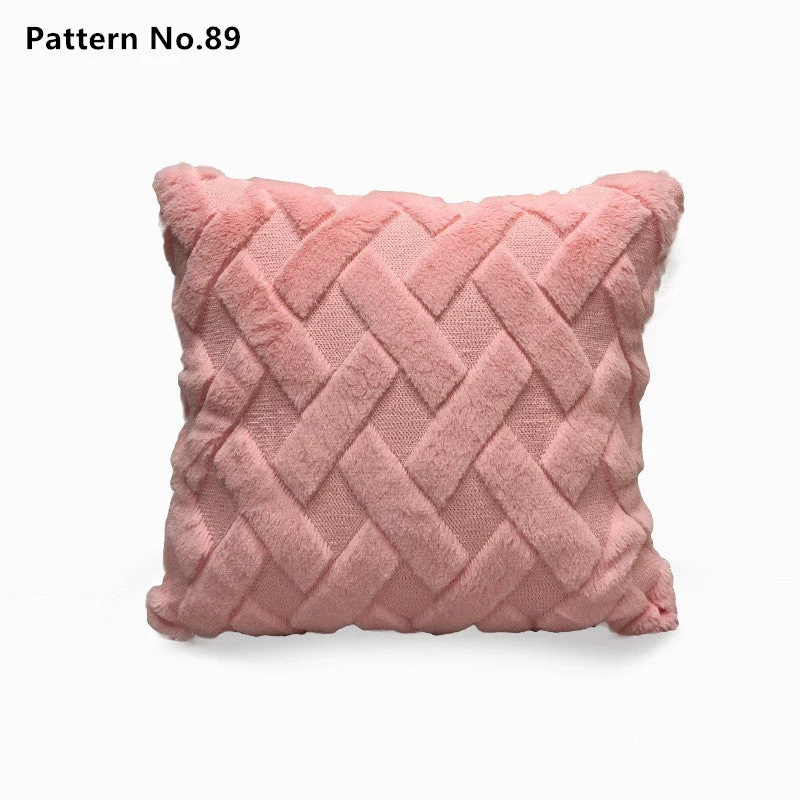 Housses de coussin de luxe en laine douce et douce 18 x 18 pouces 45 x 45 cm (motif n ° 68 ~ 91)