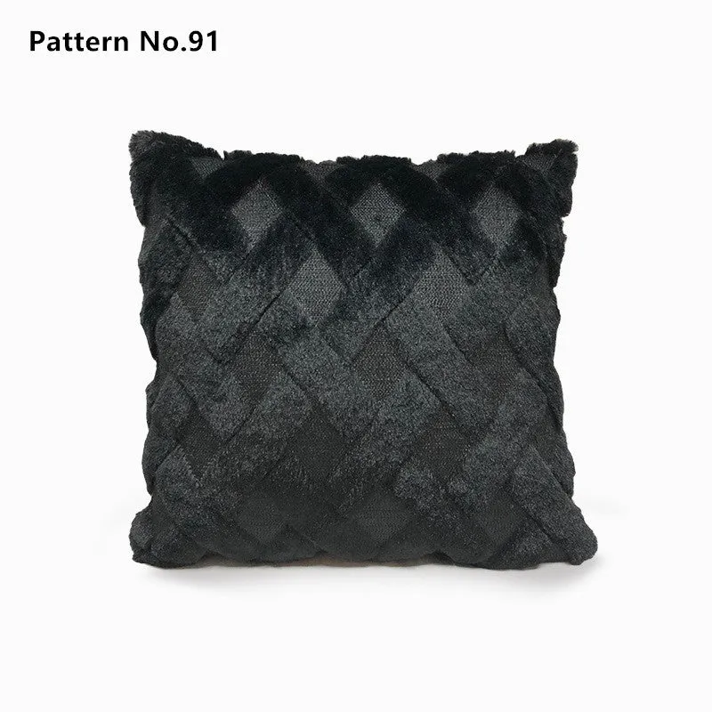 Housses de coussin de luxe en laine douce et douce 18 x 18 pouces 45 x 45 cm (motif n ° 68 ~ 91)