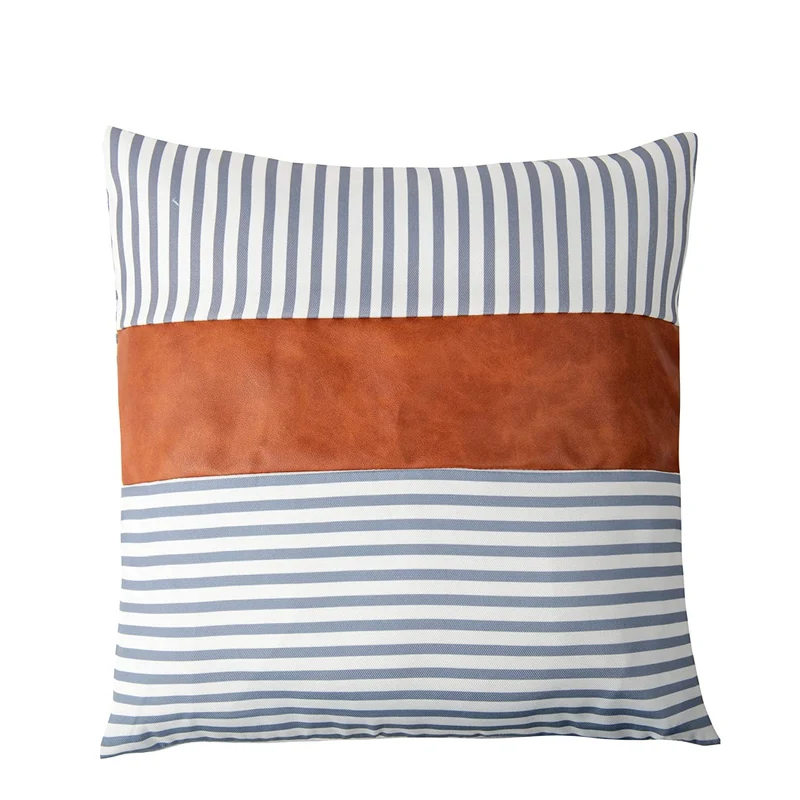 Housses de coussin en similicuir 18x18 pouces/45x45 CM Lot de 4