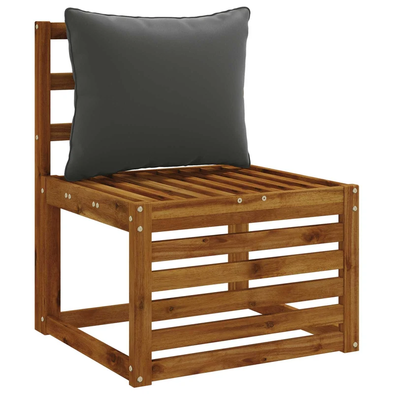 Back Cushion PUTTEN 100% Polyester Anthracite 60 x 40 x 15 cm