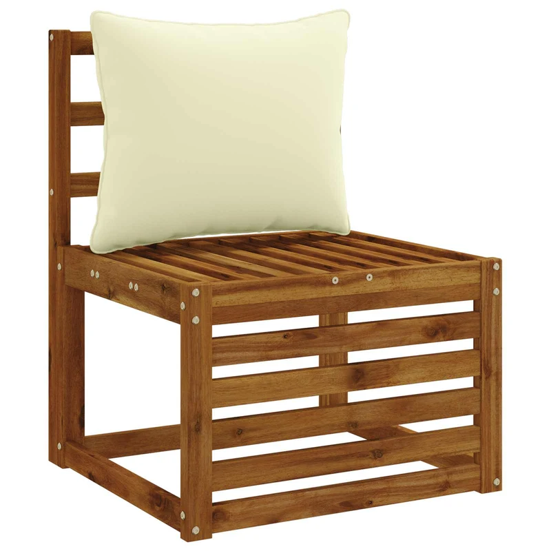 Back Cushion PUTTEN 100% Polyester Cream 60 x 40 x 15 cm