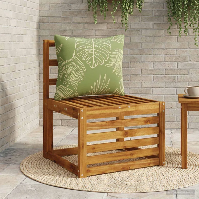 Back Cushion PUTTEN 100% Polyester Leaf Design 60 x 40 x 15 cm