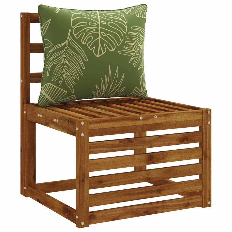 Back Cushion PUTTEN 100% Polyester Leaf Design 60 x 40 x 15 cm