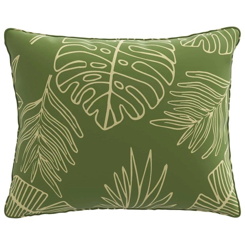 Back Cushion PUTTEN 100% Polyester Leaf Design 60 x 40 x 15 cm