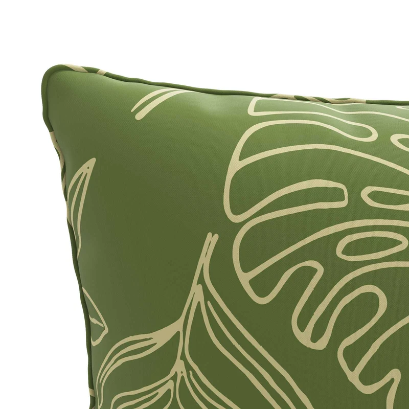 Back Cushion PUTTEN 100% Polyester Leaf Design 60 x 40 x 15 cm