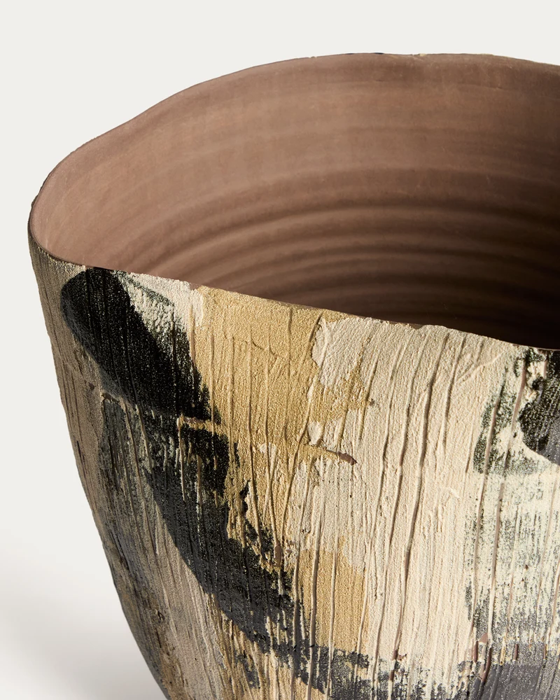 Dirva brown ceramic vase 38cm