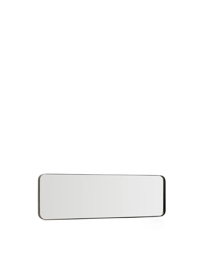 Marco black metal mirror 55.5 x 150.5cm
