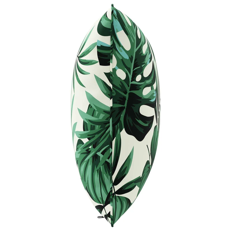 Back Cushion PUTTEN 100% Polyester Leaf Pattern 60 x 40 x 15 cm
