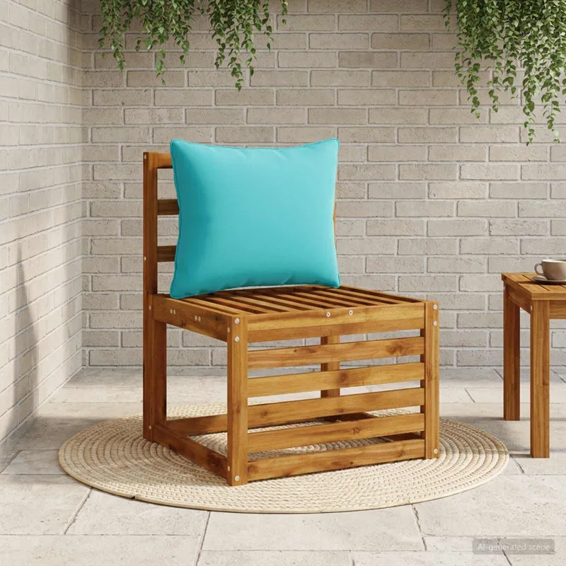 Back Cushion PUTTEN 100% Polyester Turquoise 60 x 40 x 15 cm